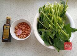 花生拌菠菜的做法图解2