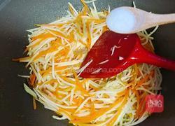茭白胡萝卜丝炒肉丝的做法图解4