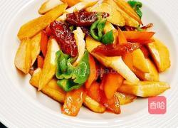 香肠炒茭白胡萝卜的做法图解7