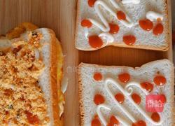 海苔肉松三明治的做法图解5