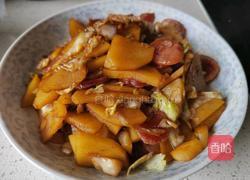 白菜土豆炒香肠的做法图解9