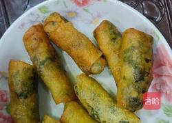 荠菜春卷的做法图解7