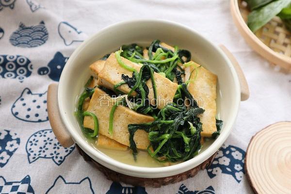 菠菜烧豆腐❤️高钙高蛋白家常菜