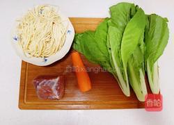 简单家常版肉丝汤面炝锅肉丝面的做法图解1