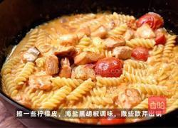 黑松露奶油三文鱼意面的做法图解4