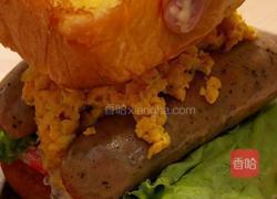 黑松露滑蛋香肠三明治的做法图解8