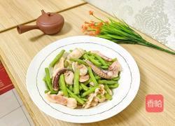 鱿鱼炒豆角的做法图解11