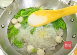 肉丸青菜汤米粉的做法图解7