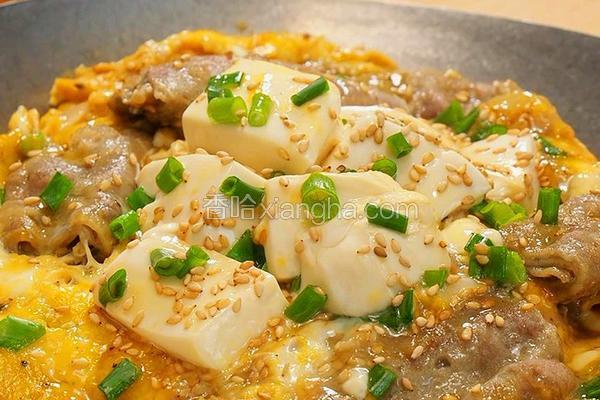 滑蛋牛肉豆腐饭