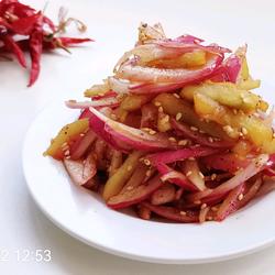 生拌西瓜皮紫洋葱的做法[图]