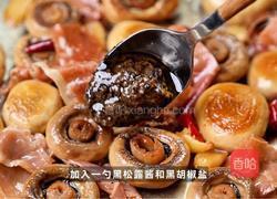 西班牙蒜香火腿蘑菇的做法图解4
