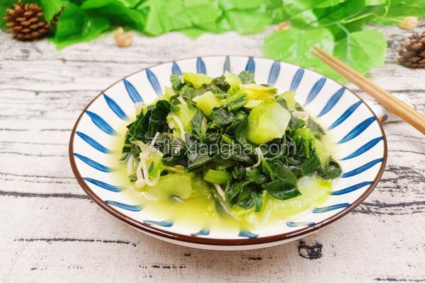 金针菇炒油菜