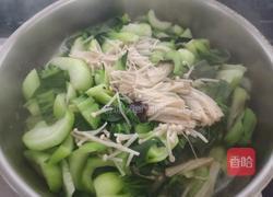金针菇炒油菜的做法图解5