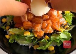 三文鱼生菜拌饭的做法图解7