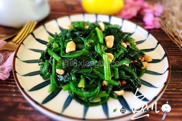 菠菜拌花生米