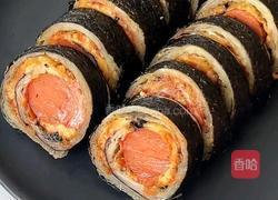 海苔肉松芝士卷的做法图解8