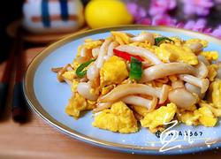 白玉菇炒鸡蛋