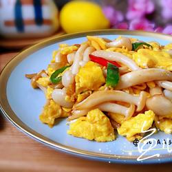 白玉菇炒鸡蛋的做法[图]