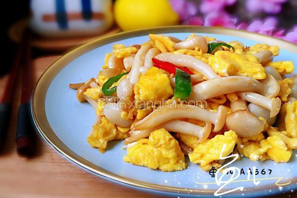 白玉菇炒鸡蛋