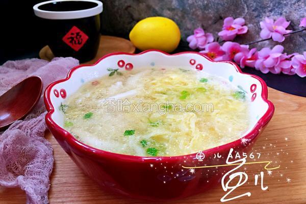 白玉菇鸡蛋汤