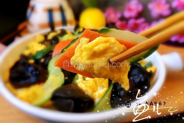 黄瓜鸡蛋炒木耳