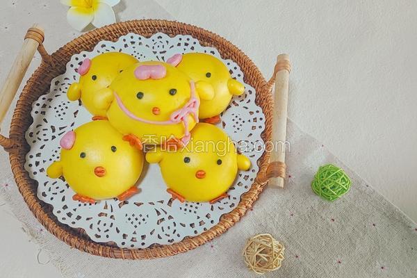 小鸡奶黄包