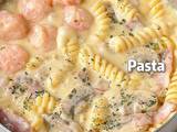 奶油口蘑培根虾滑意面的做法[图]