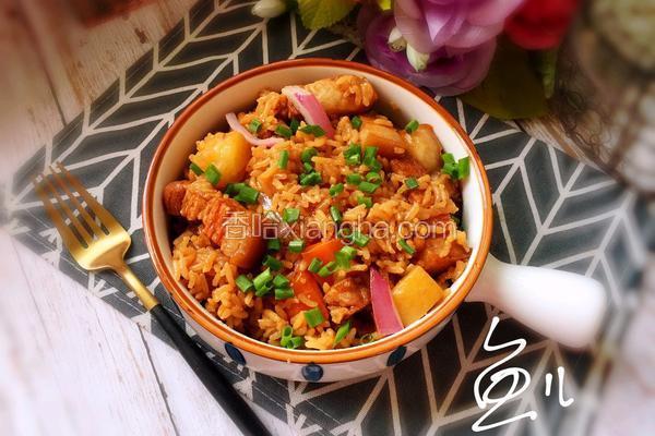 五花肉焖饭