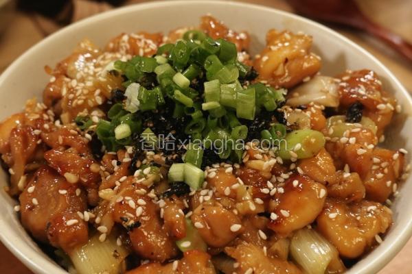 葱烧鸡腿肉盖饭