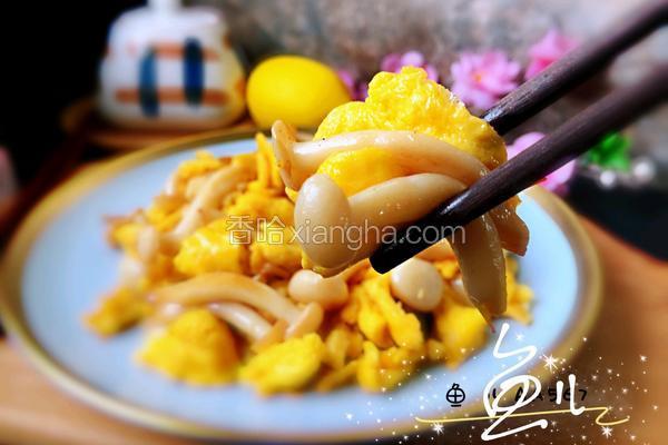 白玉菇炒鸡蛋
