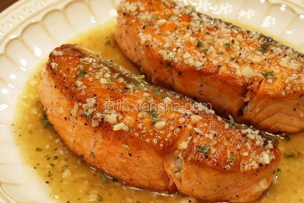 黑松露柠檬蒜香三文鱼