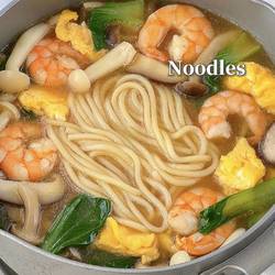 菌菇虾仁鸡蛋面的做法[图]