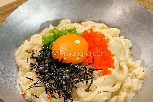 黑松露奶油乌冬面