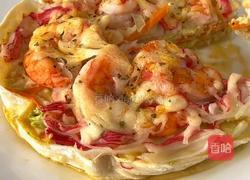 包菜虾仁烤蛋饼的做法图解8