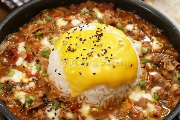 番茄芝士肥牛烩饭