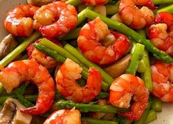 虾仁口蘑炒芦笋
