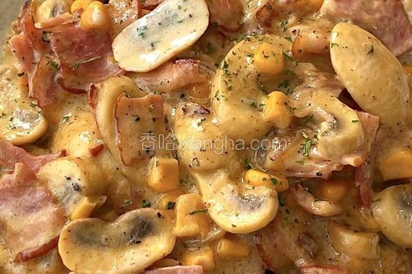 奶油培根蘑菇土豆