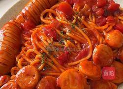 番茄香肠意面的做法图解8
