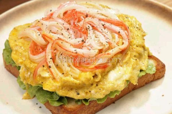 蟹柳滑蛋三明治