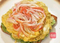 蟹柳滑蛋三明治的做法图解7