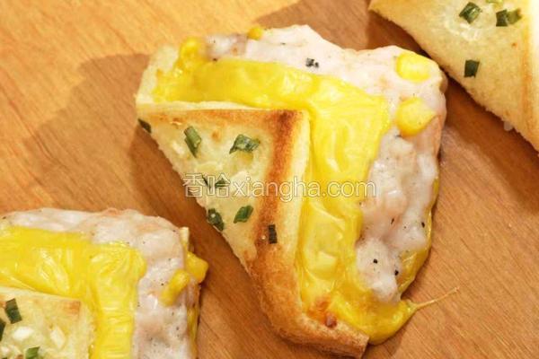 蒜香芝士虾滑吐司