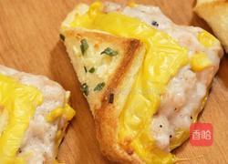 蒜香芝士虾滑吐司的做法图解8
