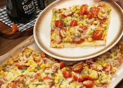 芝士番茄培根大披萨