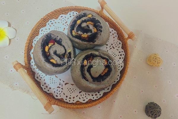 黑芝麻红枣养生馒头