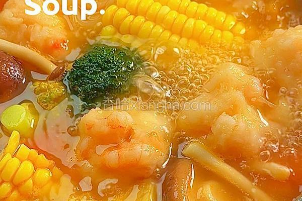 虾滑时蔬菌菇汤