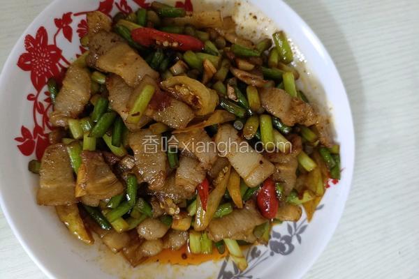 蒜苔炒五花肉