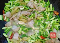 蒜苔炒五花肉的做法图解6
