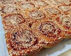 豆沙蜂蜜脆底小面包