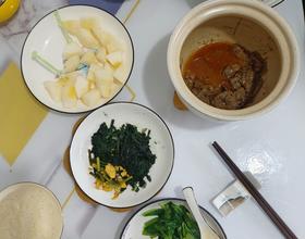 今儿早上的饭菜很香😄[图]