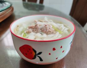 肉沫丸子清汤面[图]